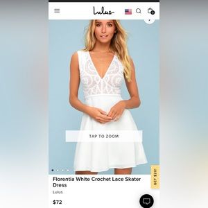 Florentia White Crochet Lace Skater Dress - Lulus